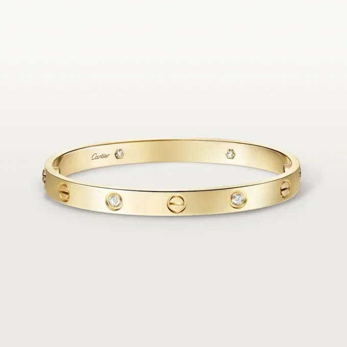 Love-armbånd, klassisk model, 4 diamanter Love-armbånd, klassisk model, 4 diamanter