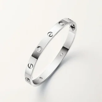 Love-armbånd, klassisk model, 4 diamanter