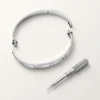 Love-armbånd, klassisk model, børstet, 4 diamanter Love-armbånd, klassisk model, børstet, 4 diamanter