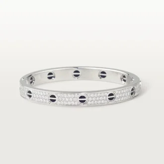 Love-armbånd, klassisk model, pavé, keramik