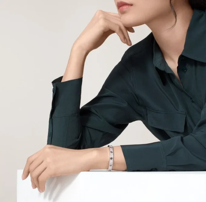 Love-armbånd, klassisk model, pavé, keramik Love-armbånd, klassisk model, pavé, keramik