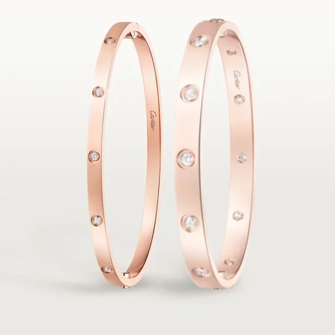 Love-armbånd, lille model, 10 diamanter Love-armbånd, lille model, 10 diamanter