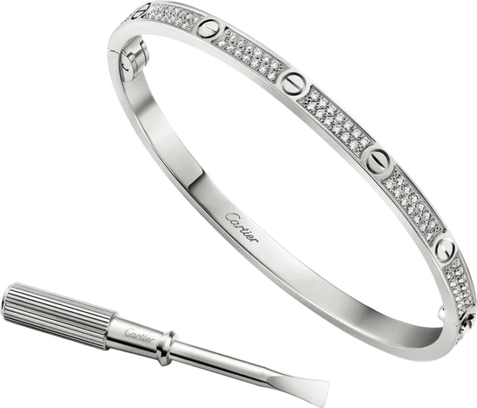 Love-armbånd, lille model, pavé Love-armbånd, lille model, pavé