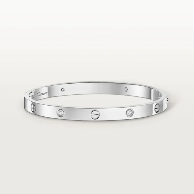 Love-armbånd, mellemstort model, 4 diamanter Love-armbånd, mellemstort model, 4 diamanter