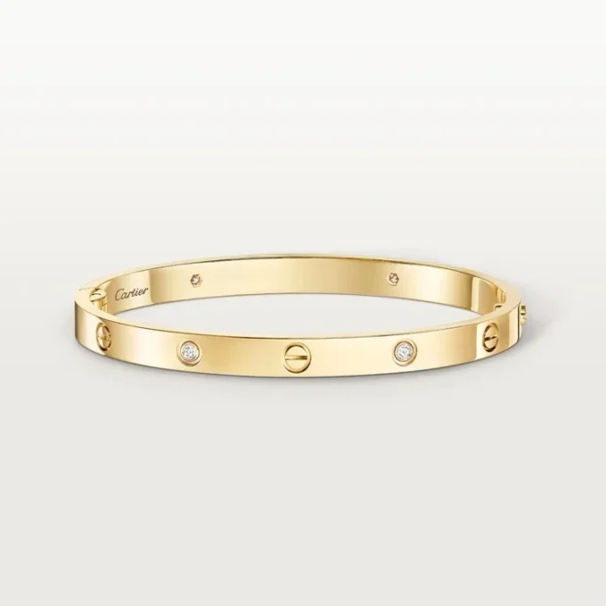 Love-armbånd, mellemstort model, 4 diamanter Love-armbånd, mellemstort model, 4 diamanter