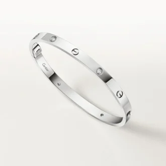 Love-armbånd, mellemstort model, 4 diamanter