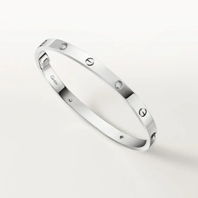 Love-armbånd, mellemstort model, 4 diamanter Love-armbånd, mellemstort model, 4 diamanter