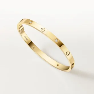 Love-armbånd, mellemstort model, 4 diamanter