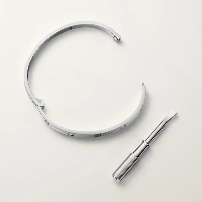 Love-armbånd, mellemstort model, 4 diamanter Love-armbånd, mellemstort model, 4 diamanter