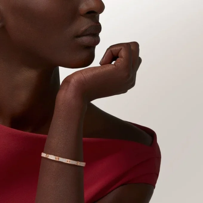 Love-armbånd, mellemstort model, pavé Love-armbånd, mellemstort model, pavé