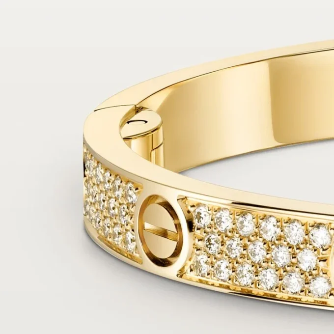 Love-armbånd, mellemstort model, pavé Love-armbånd, mellemstort model, pavé