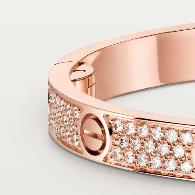 Love-armbånd, mellemstort model, pavé Love-armbånd, mellemstort model, pavé