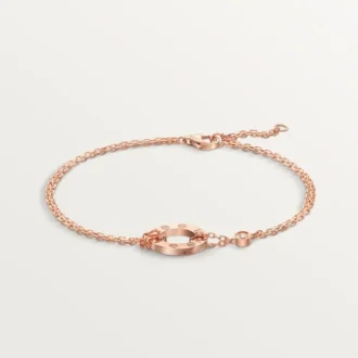 Love-armbånd, på kæde, 2 diamanter