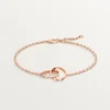 Love-armbånd, på kæde, halvt pavé Love-armbånd, på kæde, halvt pavé