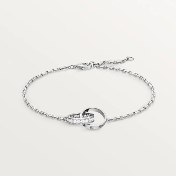 Love-armbånd, på kæde, halvt pavé Love-armbånd, på kæde, halvt pavé