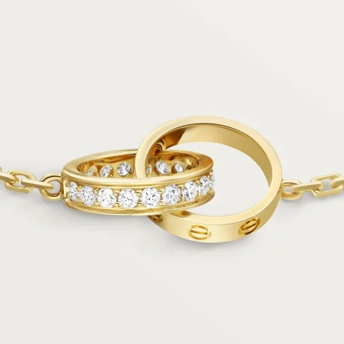 Love-armbånd, på kæde, halvt pavé Love-armbånd, på kæde, halvt pavé
