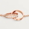 Love-armbånd, på kæde, halvt pavé Love-armbånd, på kæde, halvt pavé