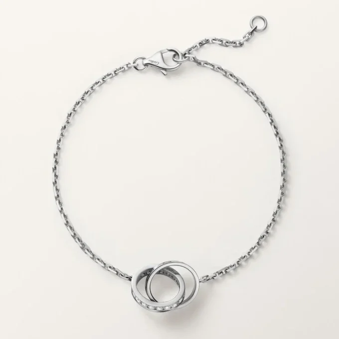 Love-armbånd, på kæde, halvt pavé Love-armbånd, på kæde, halvt pavé
