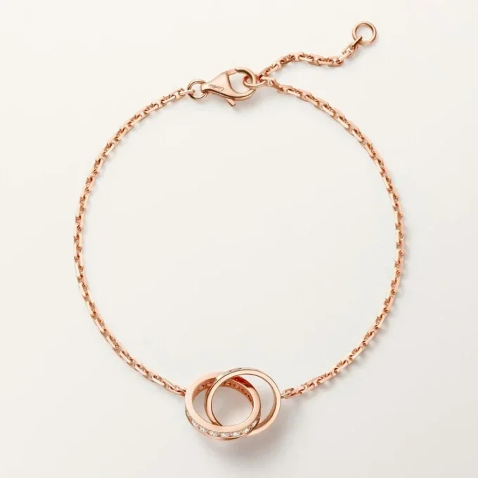 Love-armbånd, på kæde, halvt pavé Love-armbånd, på kæde, halvt pavé