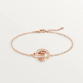 Love-armbånd, på kæde, pavé