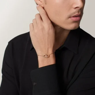 Love-armbånd, på kæde, pavé