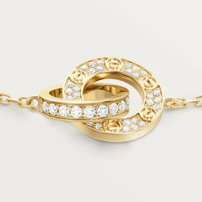 Love-armbånd, på kæde, pavé Love-armbånd, på kæde, pavé