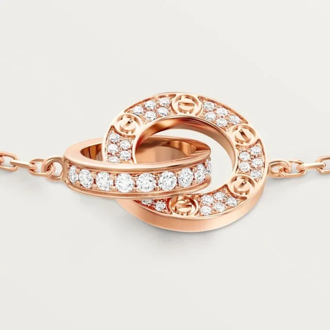 Love-armbånd, på kæde, pavé Love-armbånd, på kæde, pavé