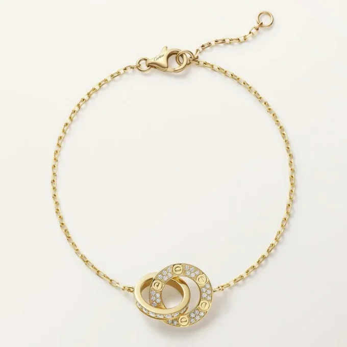 Love-armbånd, på kæde, pavé Love-armbånd, på kæde, pavé