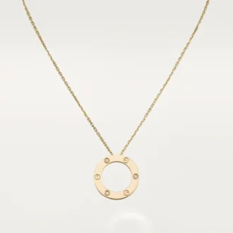 Love halskæde, 3 diamanter – gult guld, diamanter – Cartier Love halskæde, 3 diamanter – gult guld, diamanter – Cartier