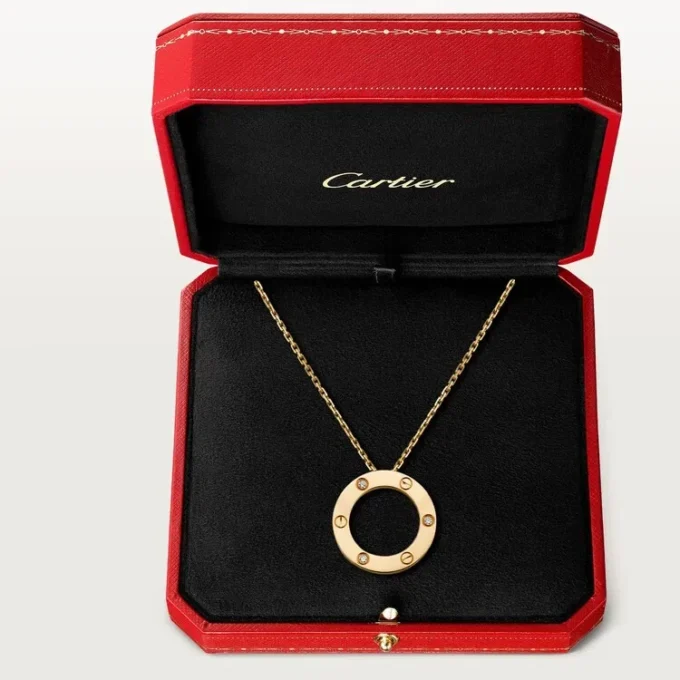 Love halskæde, 3 diamanter – gult guld, diamanter – Cartier Love halskæde, 3 diamanter – gult guld, diamanter – Cartier