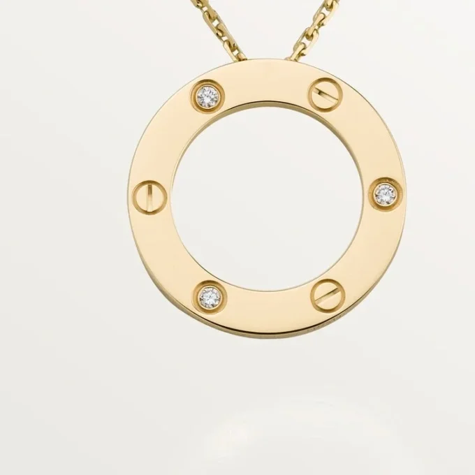 Love halskæde, 3 diamanter – gult guld, diamanter – Cartier Love halskæde, 3 diamanter – gult guld, diamanter – Cartier