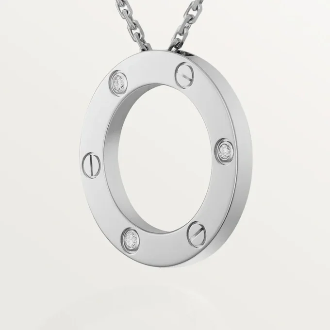 Love halskæde, 3 diamanter – hvidguld, diamanter – Cartier Love halskæde, 3 diamanter – hvidguld, diamanter – Cartier