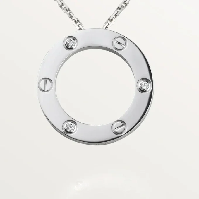 Love halskæde, 3 diamanter – hvidguld, diamanter – Cartier Love halskæde, 3 diamanter – hvidguld, diamanter – Cartier
