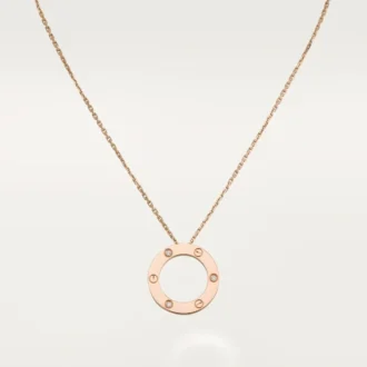 Love halskæde, 3 diamanter – rosaguld, diamanter – Cartier Love halskæde, 3 diamanter – rosaguld, diamanter – Cartier