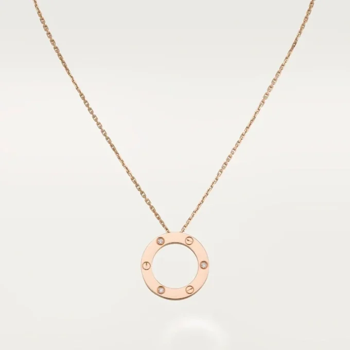 Love halskæde, 3 diamanter – rosaguld, diamanter – Cartier Love halskæde, 3 diamanter – rosaguld, diamanter – Cartier