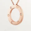 Love halskæde, 3 diamanter – rosaguld, diamanter – Cartier Love halskæde, 3 diamanter – rosaguld, diamanter – Cartier