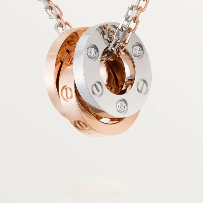 Love halskæde, 6 diamanter – rosaguld, hvidguld, diamanter – Cartier Love halskæde, 6 diamanter – rosaguld, hvidguld, diamanter – Cartier