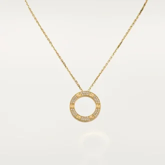 Love halskæde, diamantbelagt – gult guld, diamanter – Cartier Love halskæde, diamantbelagt – gult guld, diamanter – Cartier