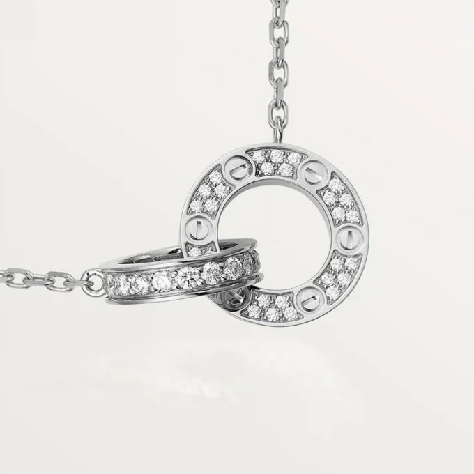 Love halskæde, diamantbelagt – hvidguld, diamanter – Cartier Love halskæde, diamantbelagt – hvidguld, diamanter – Cartier