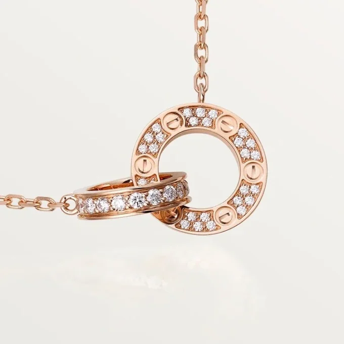 Love halskæde – rosaguld, diamanter – Cartier Love halskæde – rosaguld, diamanter – Cartier