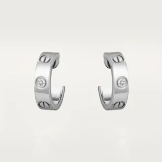 Love øreringe, 2 diamanter – hvidguld, diamanter – Cartier Love øreringe, 2 diamanter – hvidguld, diamanter – Cartier