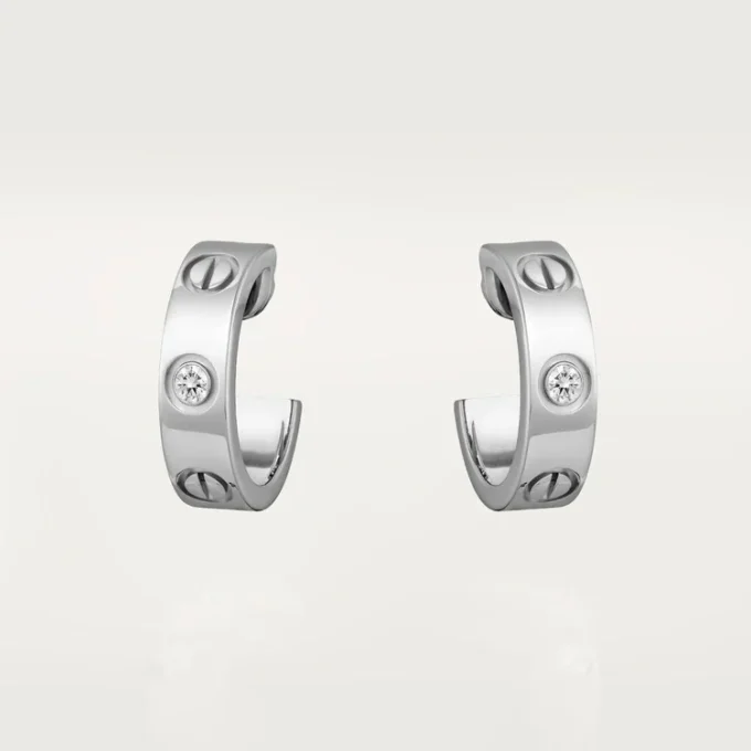 Love øreringe, 2 diamanter – hvidguld, diamanter – Cartier Love øreringe, 2 diamanter – hvidguld, diamanter – Cartier