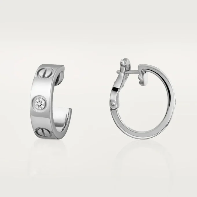 Love øreringe, 2 diamanter – hvidguld, diamanter – Cartier Love øreringe, 2 diamanter – hvidguld, diamanter – Cartier