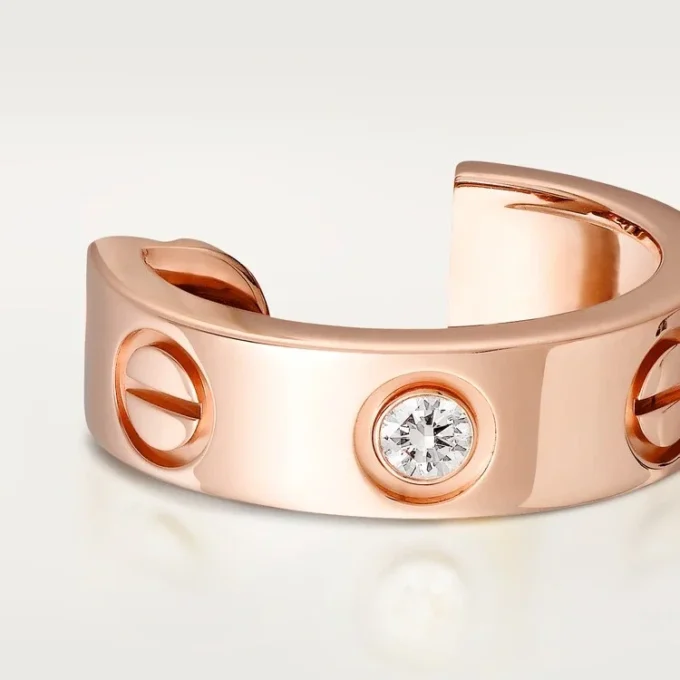 Love øreringe – rosa guld, diamanter – Cartier Love øreringe – rosa guld, diamanter – Cartier