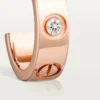 Love øreringe – rosa guld, diamanter – Cartier Love øreringe – rosa guld, diamanter – Cartier