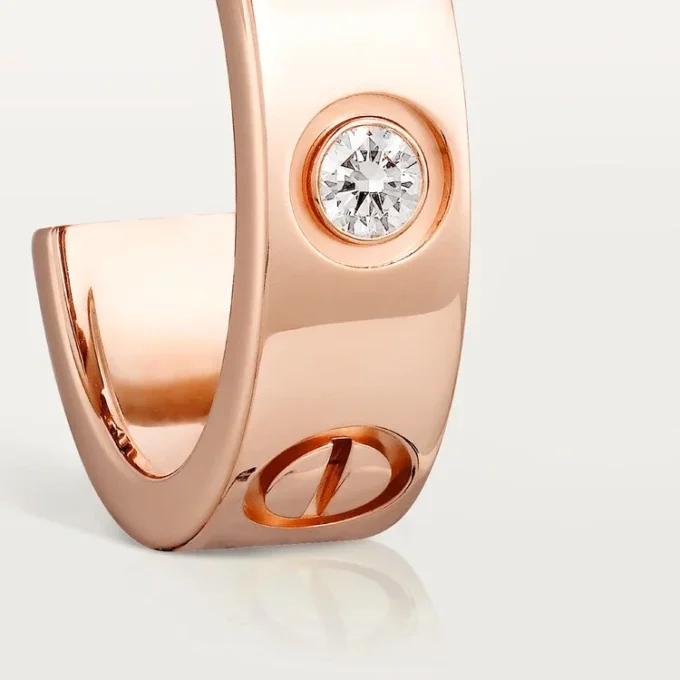 Love øreringe – rosa guld, diamanter – Cartier Love øreringe – rosa guld, diamanter – Cartier