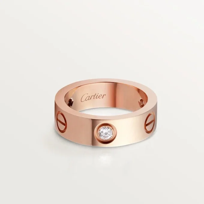 Love-ring, 3 diamanter – rosaguld, diamanter – Cartier Love-ring, 3 diamanter – rosaguld, diamanter – Cartier