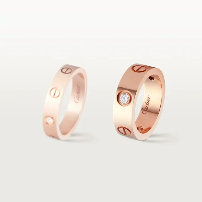 Love-ring, 3 diamanter – rosaguld, diamanter – Cartier Love-ring, 3 diamanter – rosaguld, diamanter – Cartier