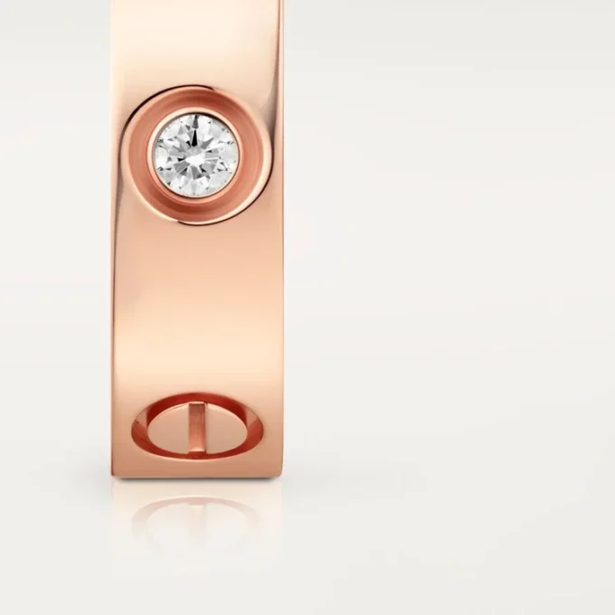 Love-ring, 3 diamanter – rosaguld, diamanter – Cartier Love-ring, 3 diamanter – rosaguld, diamanter – Cartier