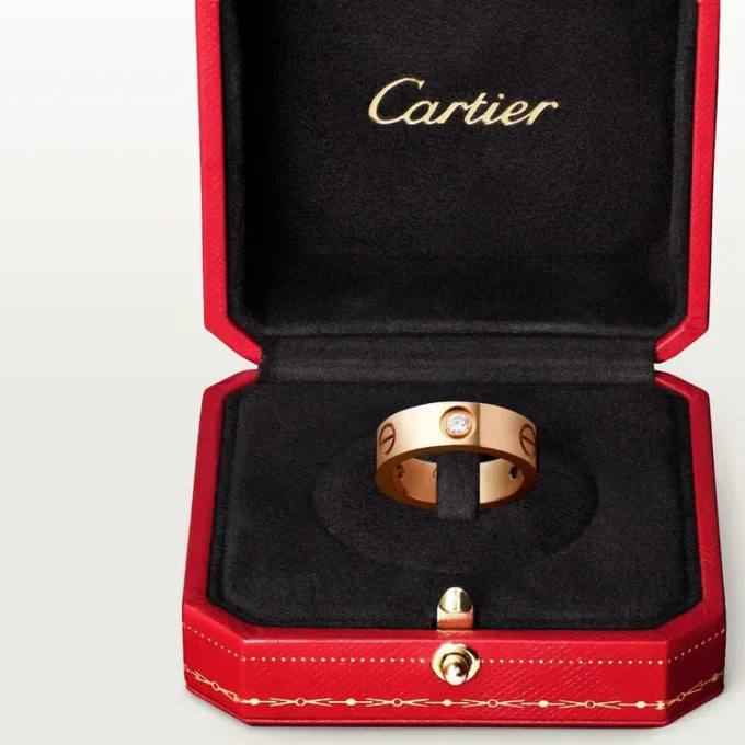 Love-ring, 3 diamanter – rosaguld, diamanter – Cartier Love-ring, 3 diamanter – rosaguld, diamanter – Cartier